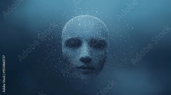 Fototapeta Artificial intelligence and future technologies. Mixed media