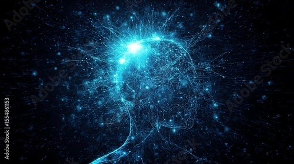 Fototapeta Artificial intelligence and network concept 