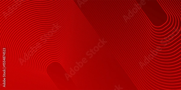 Obraz Red abstract background with glowing geometric lines. Modern shiny red gradient diagonal rounded lines pattern. art