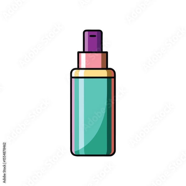 Obraz Makeup Setting Spray Vector Illustration on White Background