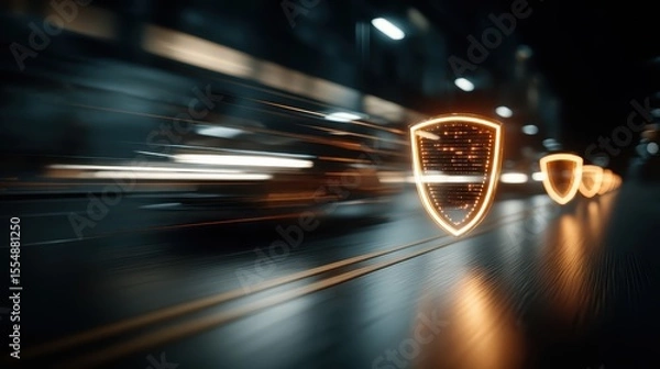 Obraz Fast-paced job action with hr insights dynamic urban environment motion graphics concept