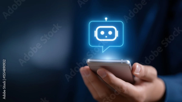 Fototapeta AI Assistant Chatbot Concept for Enhanced Customer Support