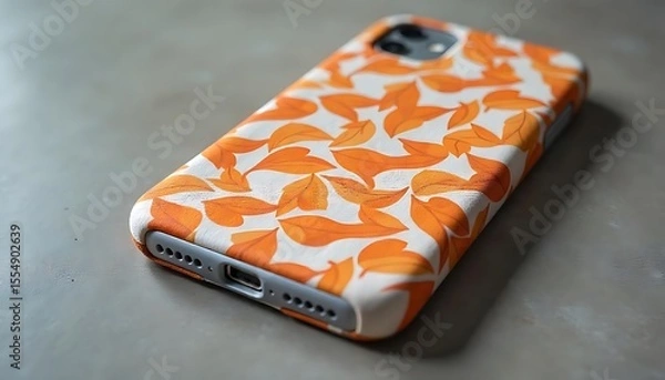 Fototapeta Bold Orange & White Leaf Pattern Phone Case on Gray Minimal Display

Modern Smartphone Case with Bold Leaf Design in Orange and White

Leaf-Printed Orange and White Phone Case on Stylish Gray Backgrou
