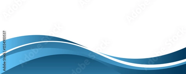 Fototapeta Blue curve line vector background overlap layer paper on white space for text and message design