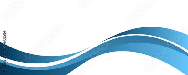 Fototapeta Blue curve line vector background overlap layer paper on white space for text and message design