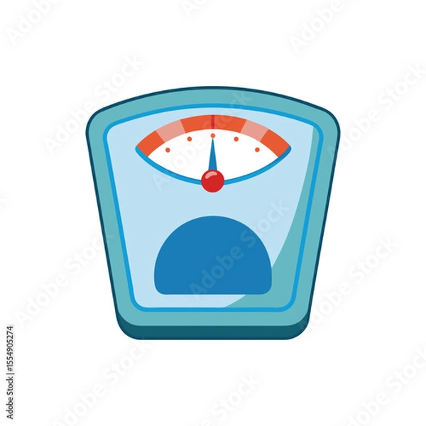 Obraz Bathroom Scale Vector Illustration on White Background