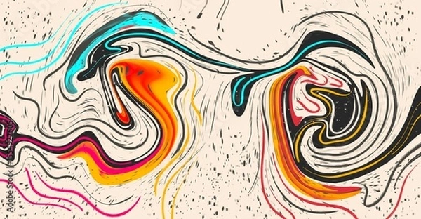Obraz Cream-colored and colorful textured background