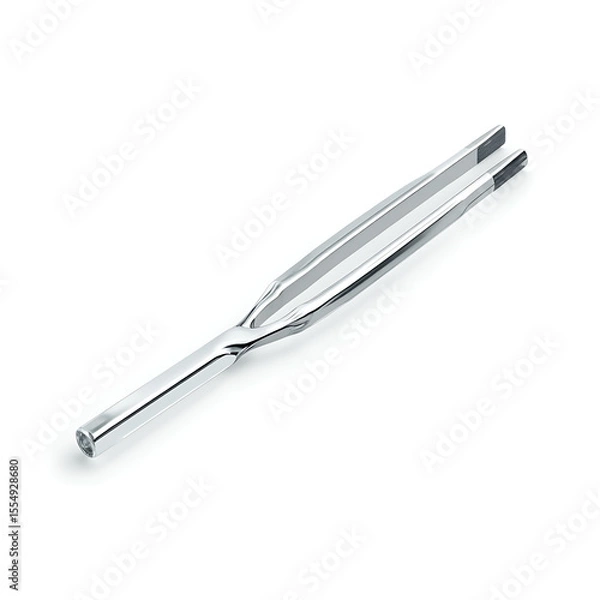 Fototapeta Clear crystal tuning fork with smooth edges and elegant resonance arms  