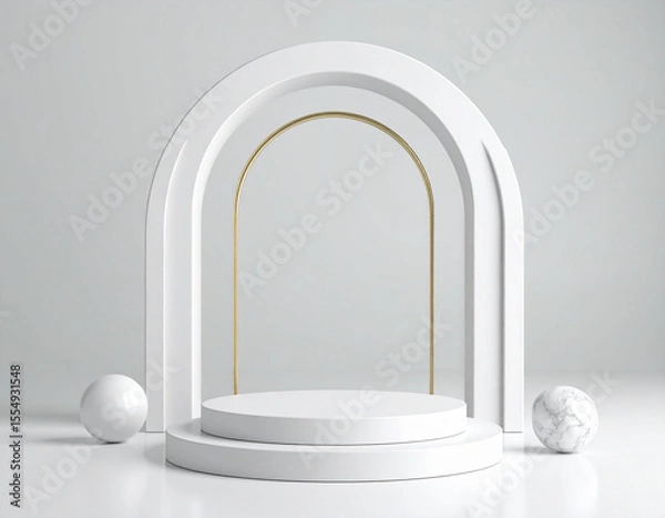 Fototapeta empty white room with columns