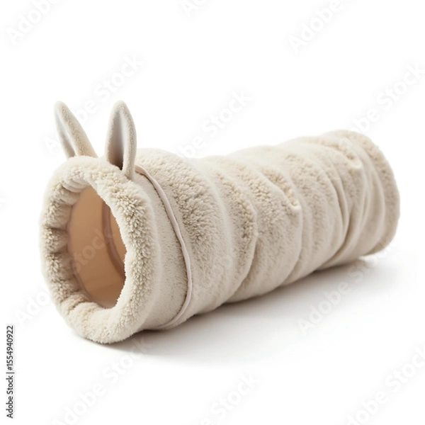 Fototapeta Soft rabbit tunnel pet accessory with flexible structure and openings  