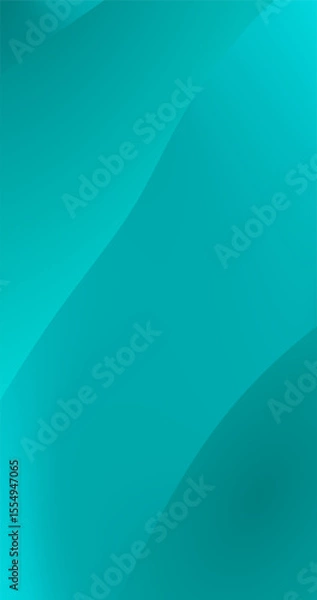 Fototapeta Abstract background Gradient Shapes in Teal and Cyan Mobile Wallpaper Design