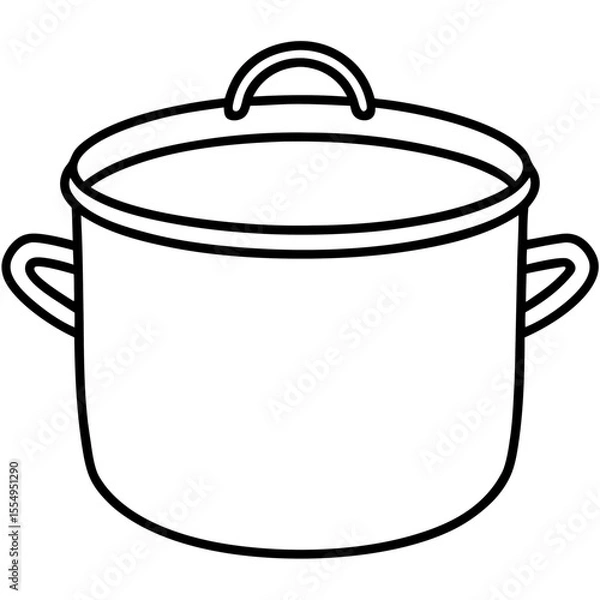 Obraz Clean Kitchen Pot Outline Illustration