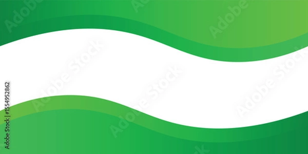 Fototapeta Abstract business banner background with green modern curve. Vector illustration