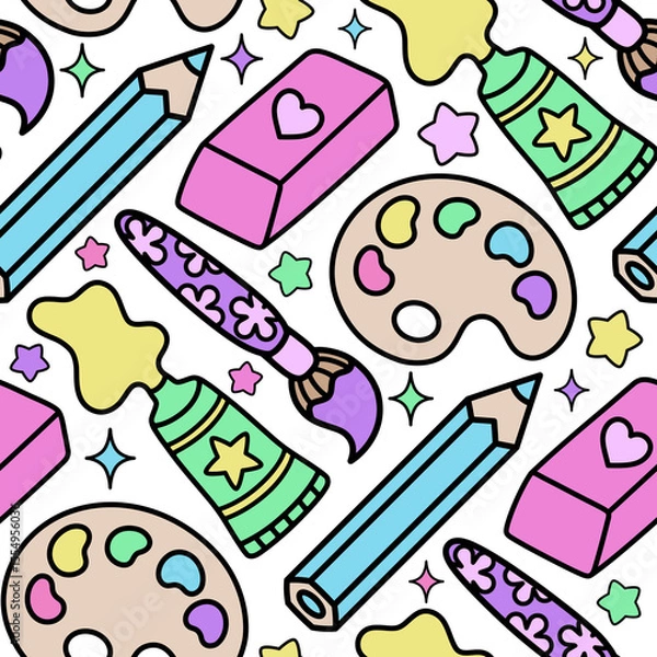 Obraz Artist seamless pattern 