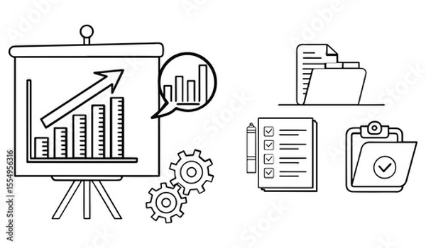 Fototapeta Sketch style vector illustration of a house building icon set for web and business design