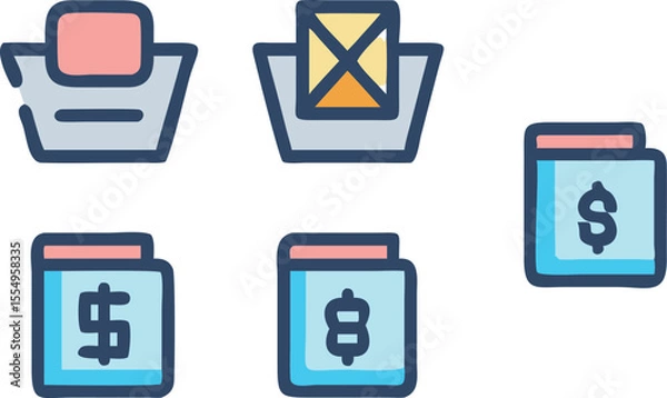 Fototapeta Essential Finance Icon Pack Downloadable Vector Icons for Business and Finance Applications