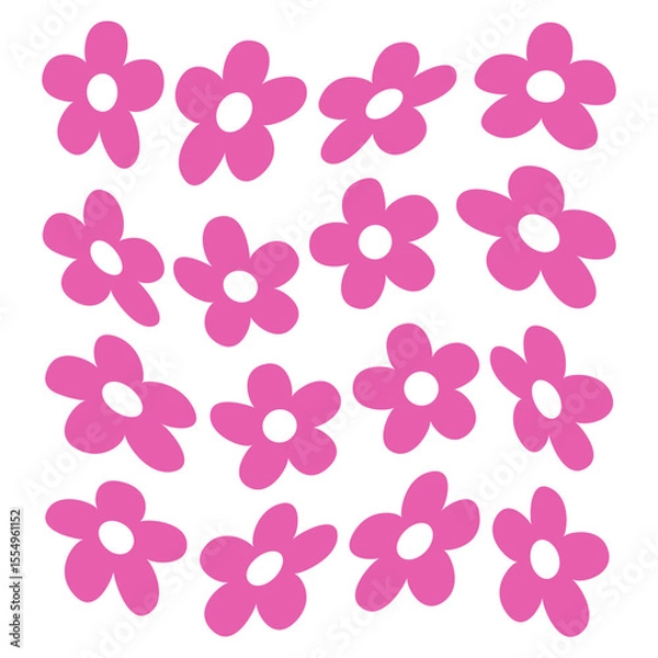 Obraz warped flowers vector