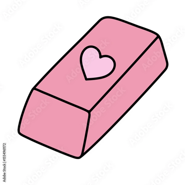 Obraz pink eraser with heart