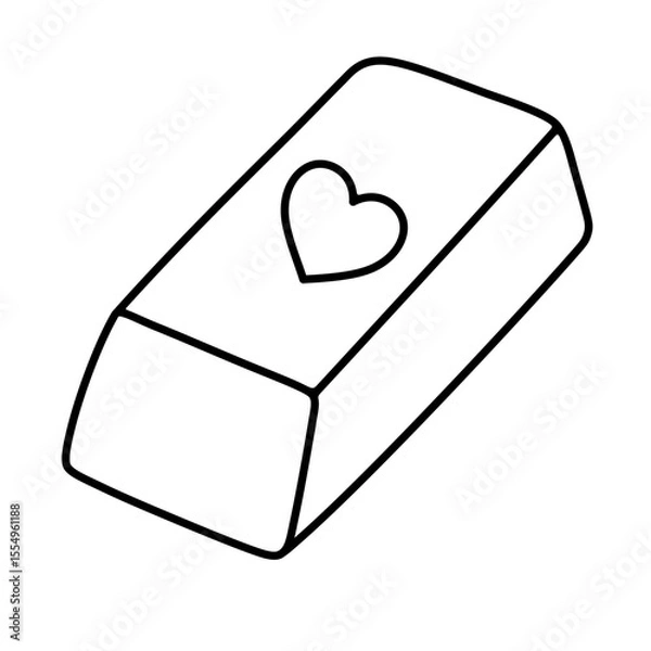 Obraz eraser with heart 