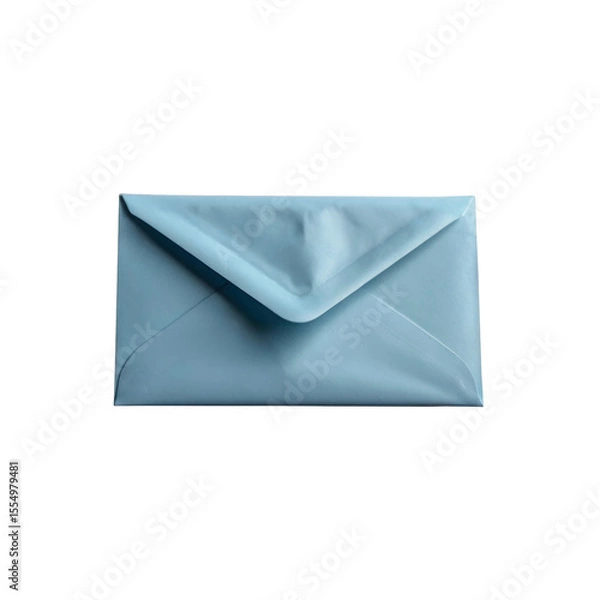 Fototapeta Light Blue Envelope, Closed, Isolated on Transparent Background