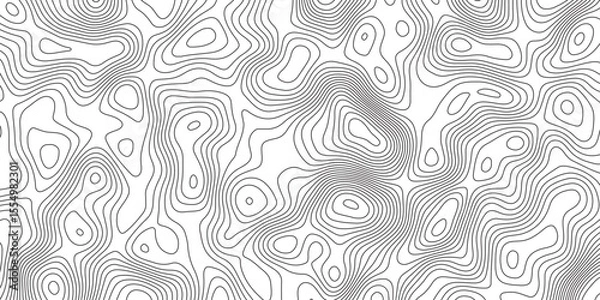 Fototapeta Abstract Modern design with White background with topographic wavy pattern design. Geographic abstract grid. Geographic curved, vector illustration.	
