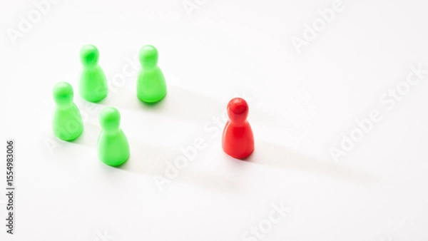 Obraz outstanding red in five green team