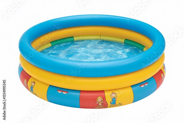 Obraz Colorful Inflatable Kiddie Pool with Cartoon Designs