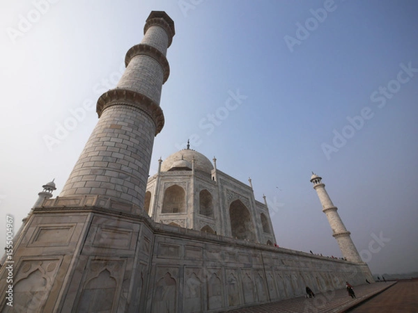 Obraz The Taj Mahal.  Wide angle from below