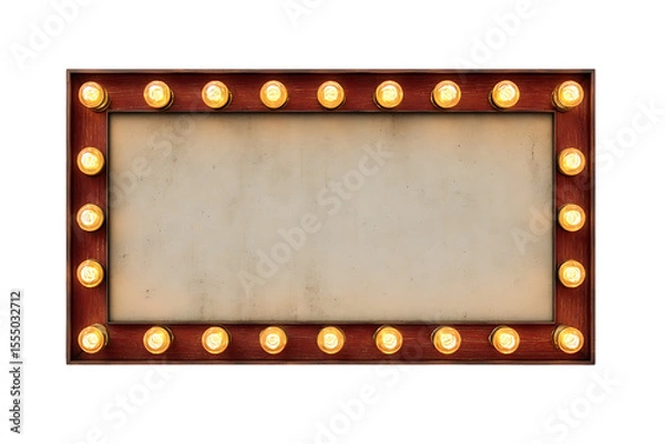 Fototapeta Marquee light frame with blank space for text or image.