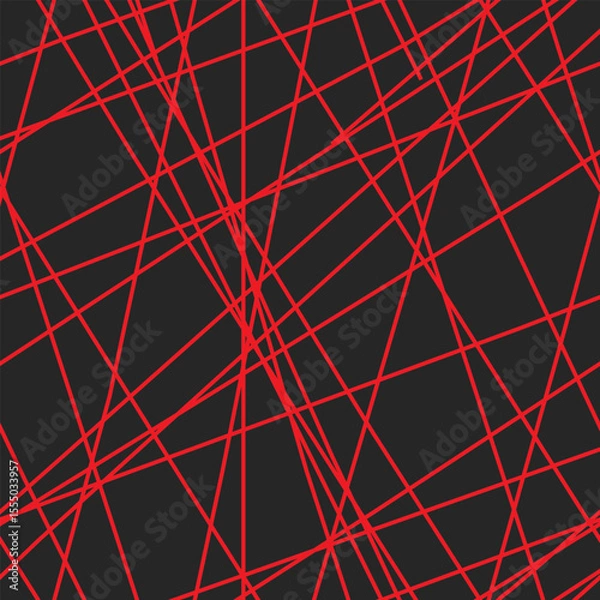 Obraz Seamless pattern with red lines on a black background. Vector illustration. For the design of your textile prints, and other abstract backgrounds