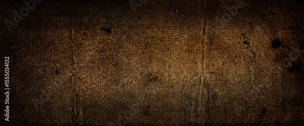 Obraz Old wide daark background paper, rough texture for design paper background. Brown color wallpaper. Ancient paper of the 18th century.