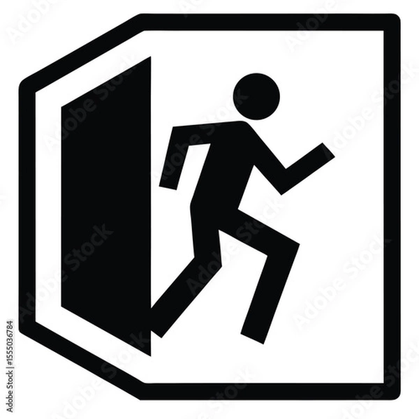 Fototapeta Emergency Exit Sign  Guidance for Safe and Swift Evacuation