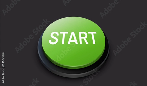 Fototapeta Start button, system reset button. Vector illustration