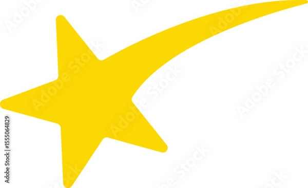 Obraz Thin Line Four Pointed Star – Clean Glow Effect Icon