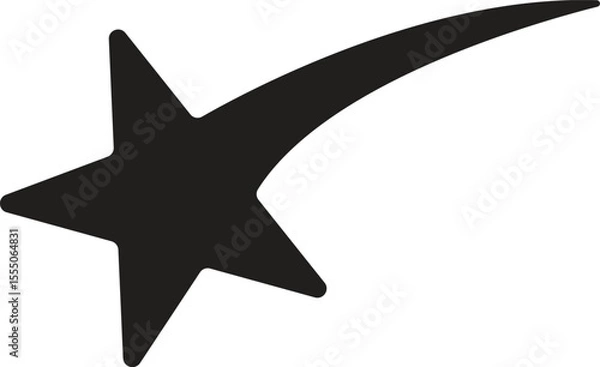 Obraz Geometric Sparkle Icon – Four Pointed Star Design Element