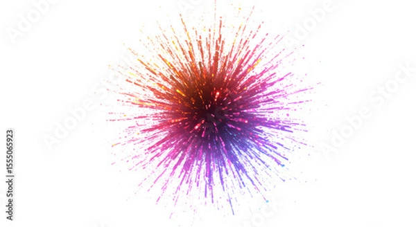 Fototapeta Colorful abstract burst of light radiating from the center, creating a vibrant display suitable for digital backgrounds
