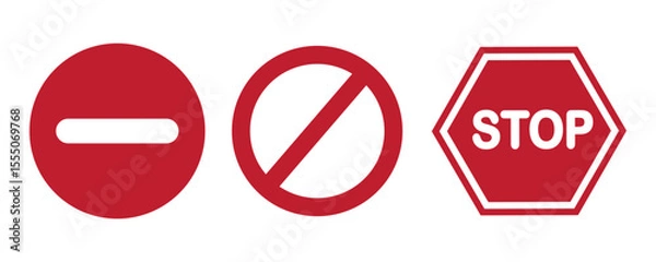 Fototapeta abstract stop or closed logo vector design.