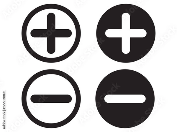 Fototapeta abstract plus minus symbol vector design.