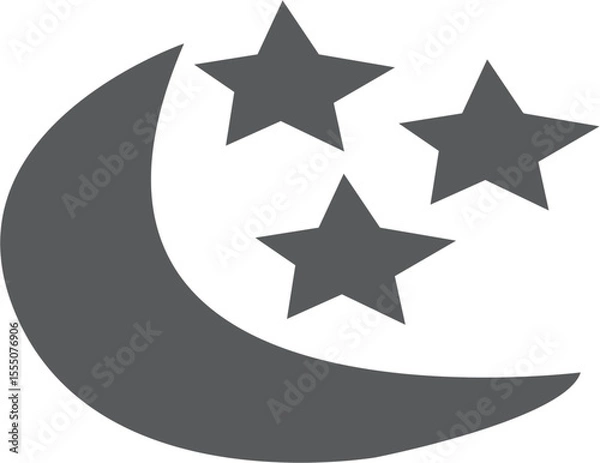 Fototapeta Abstract Moon and stars with some copy space area