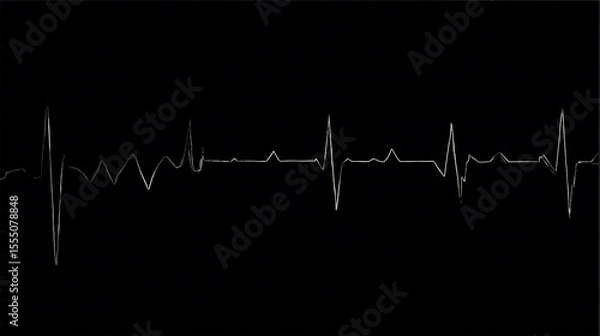 Fototapeta Pacemaker ECG with a ventricular extrasystole.