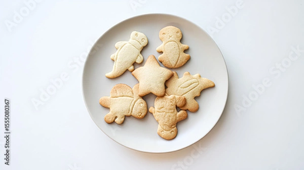 Fototapeta Mix of cookies . Many unhealthy snacks . Top view . Food background