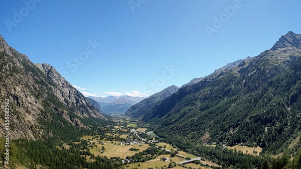 Fototapeta A winding path on a mountain slope. Mountain Alps path