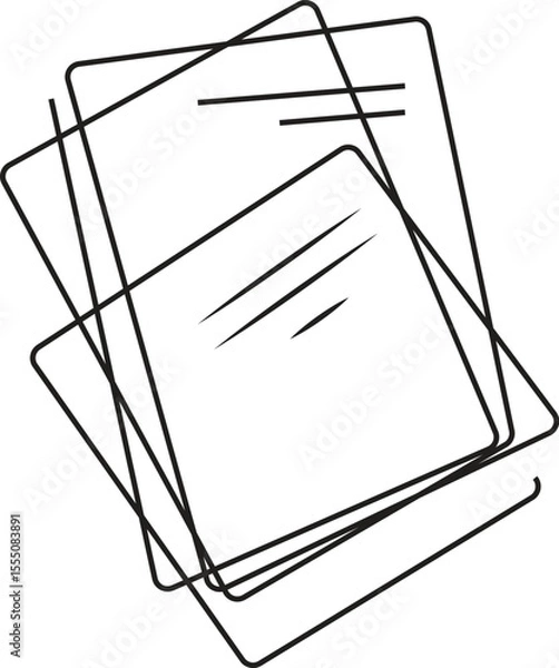 Obraz continuous line drawing document with empty line, Vector Illustration