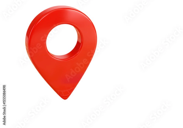 Fototapeta Isolated Red Map Pointer for Locations