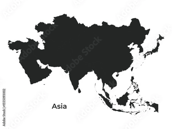 Obraz Vector Illustration  Map of the Asian Continent