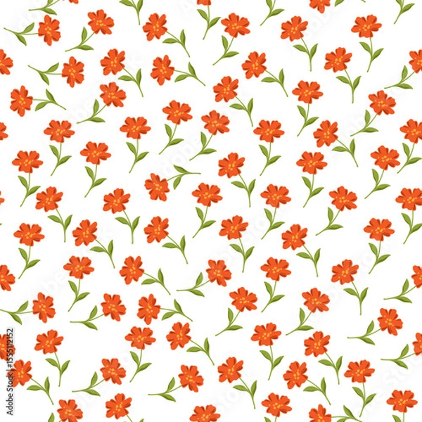 Obraz Handdraw stylized flowers. Seamless pattern with floweret illustration.
