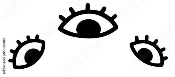Fototapeta Stylized Eyes Symbolizing Surveillance and Social Anxiety – Concept of Public Pressure, Constant Observation, Paranoia, Mental Health Awareness, and Fear of Judgment in Modern Society

