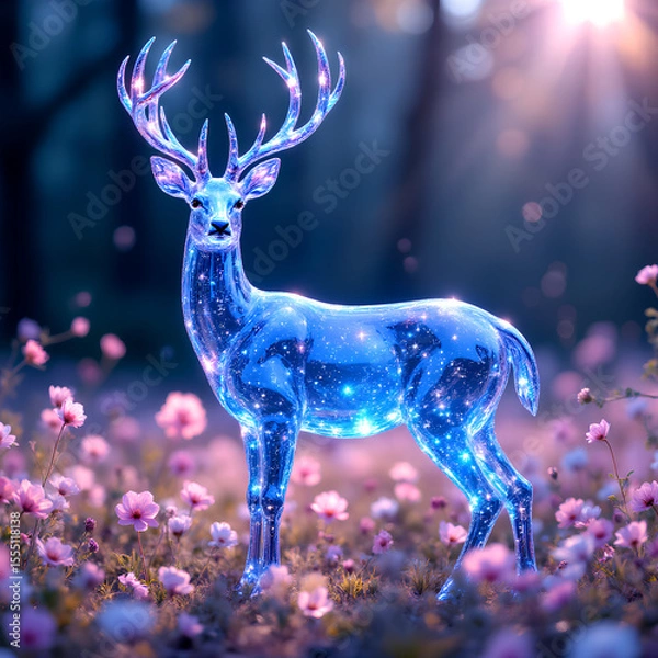 Obraz christmas background with deer