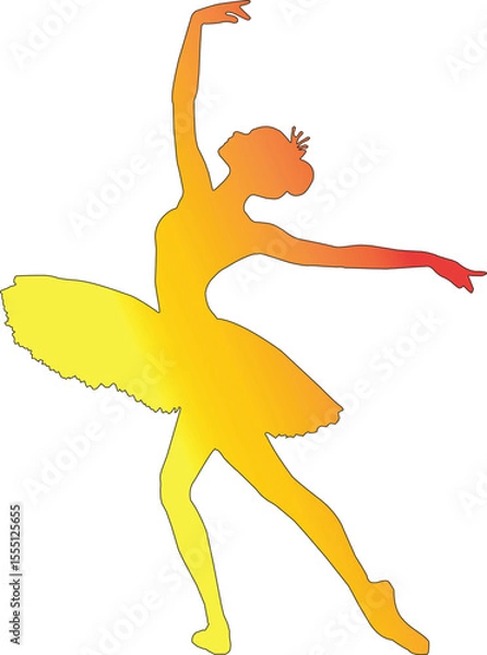 Obraz silhouette of a dancing girl