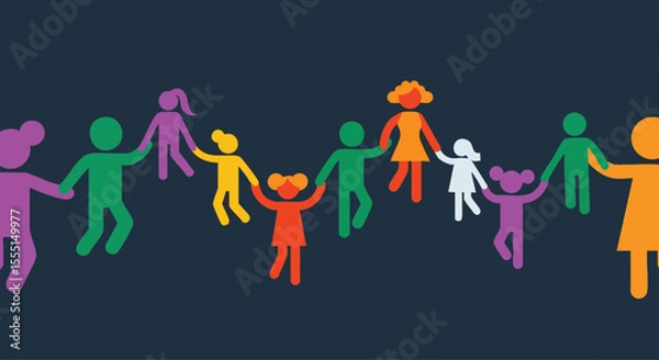 Fototapeta Professional Businessman And Businesswoman Shaking Hands In A Collaborative Abstract Business Setting
